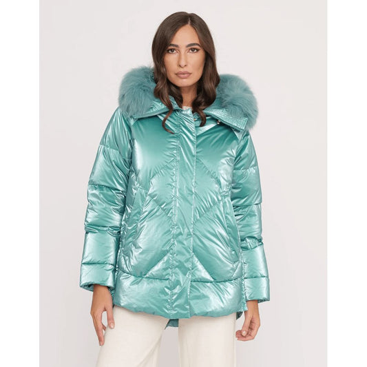 People Of Shibuya Light Blue Polyester Women Jacket