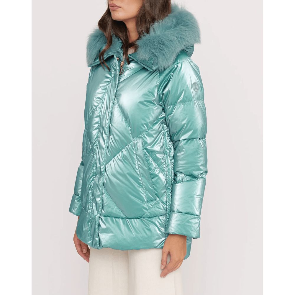 People Of Shibuya Light Blue Polyester Women Jacket