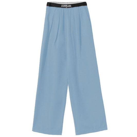 Comme Des Fuckdown Light Blue Polyester Women Palazzo Pants