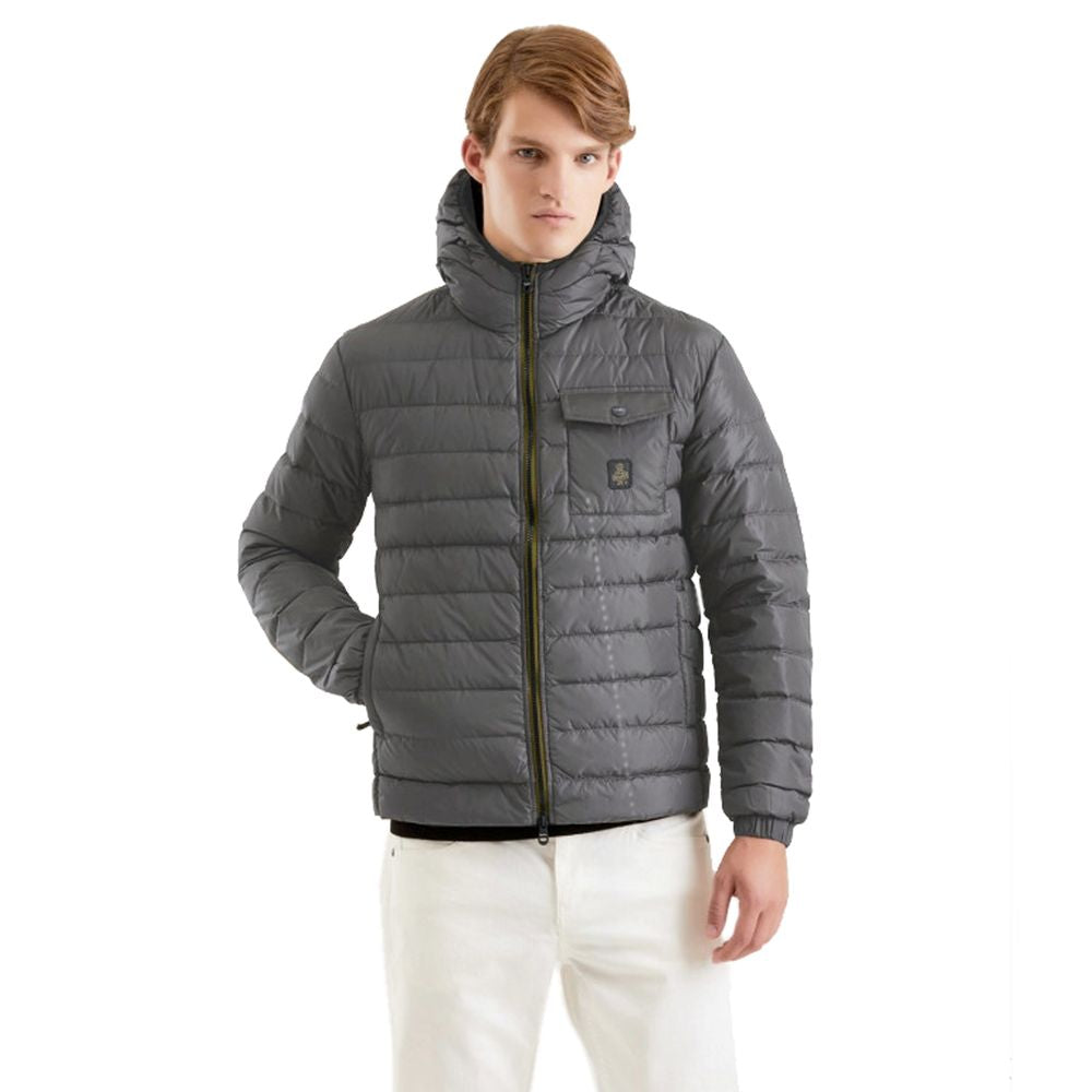 Refrigiwear Gray Nylon Men's Down Jacket