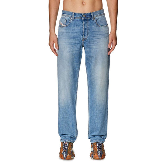 Diesel Light Blue Cotton Men's Regular-Fit Jean