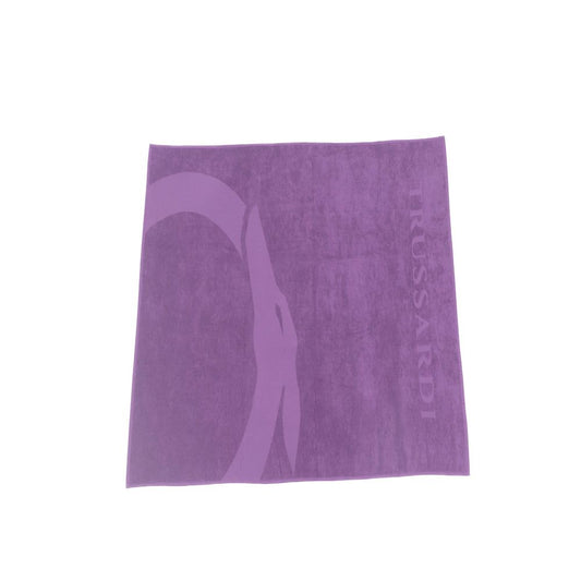 Trussardi Beachwear Purple Cotton Men Towel