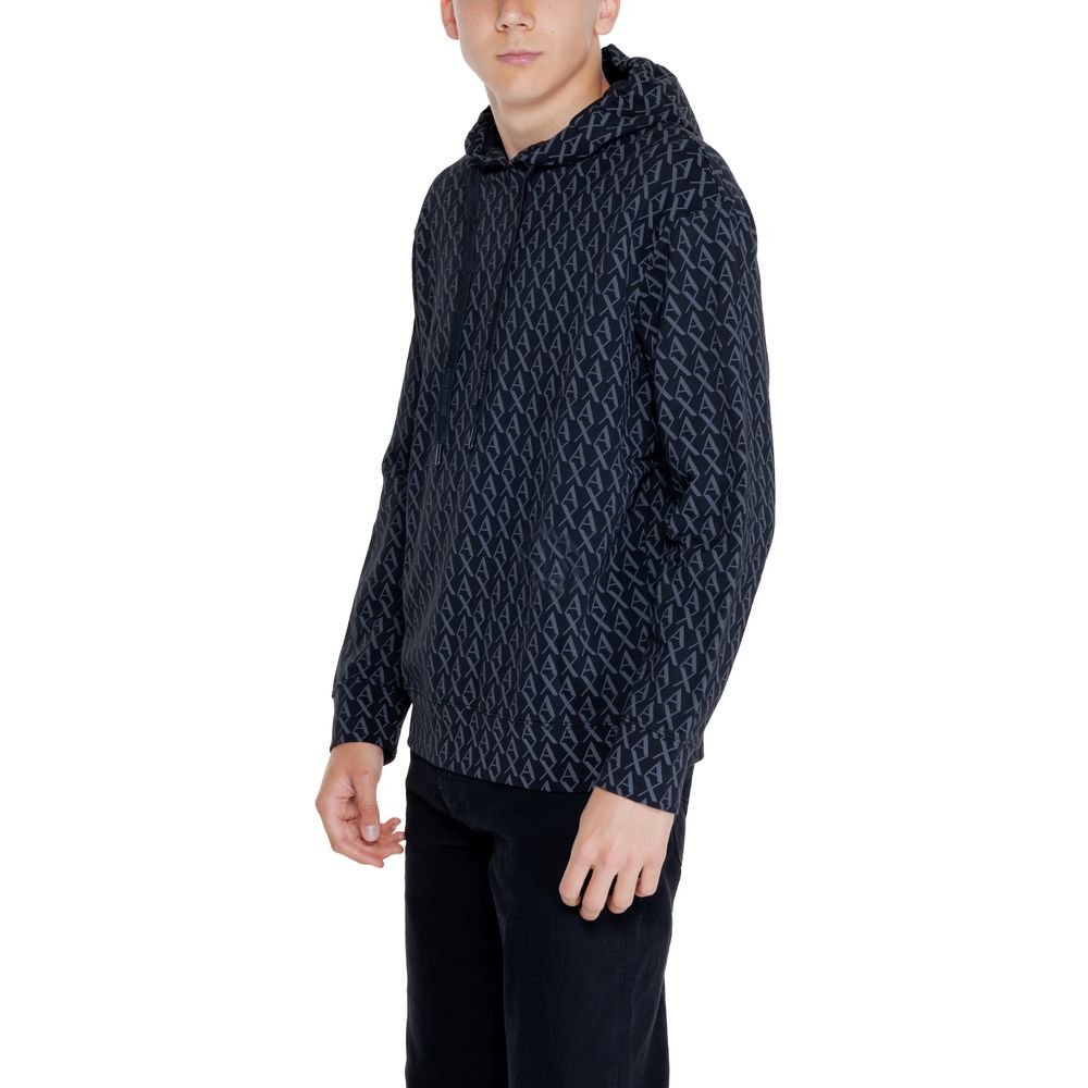 Armani Exchange Črn bombažni pulover
