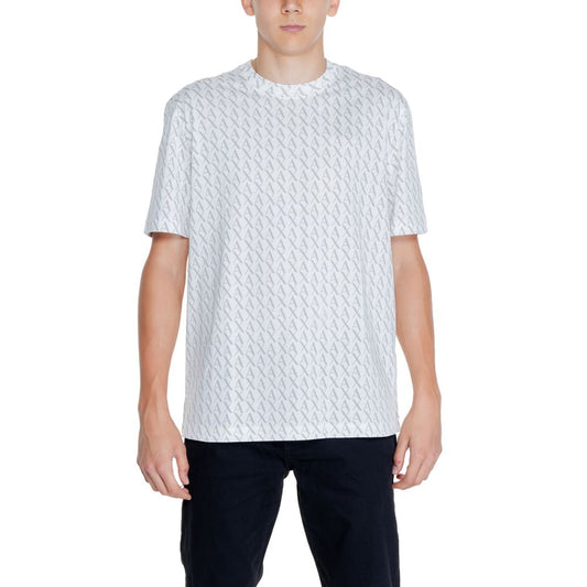 Armani Exchange Bela bombažna majica