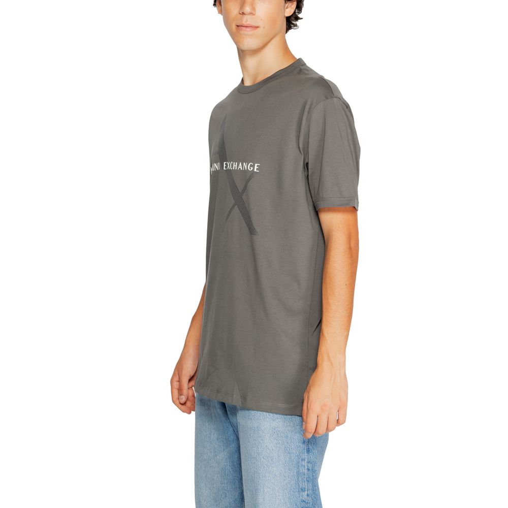 Armani Exchange Siva bombažna majica