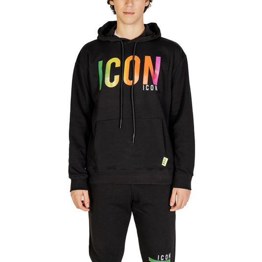 Icon Črn bombažni pulover