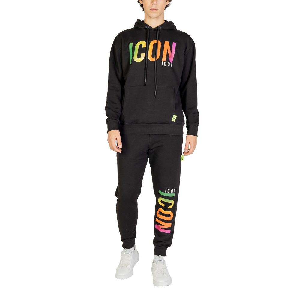 Icon Črn bombažni pulover