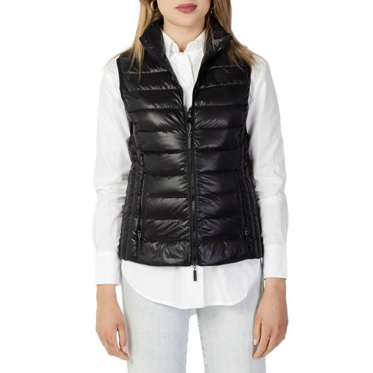 Armani Exchange Black Polyester Sleveless Jacket