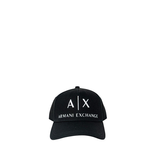Armani Exchange Črni bombažni klobuki in kape