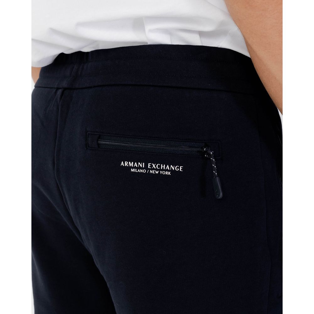 Armani Exchange Blue Cotton Joggers Workout Pant