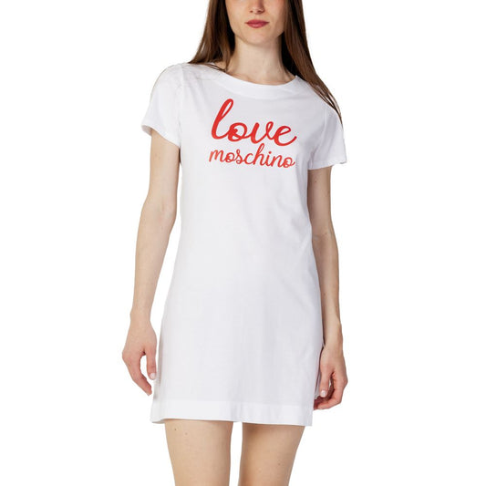 Love Moschino White Cotton Short