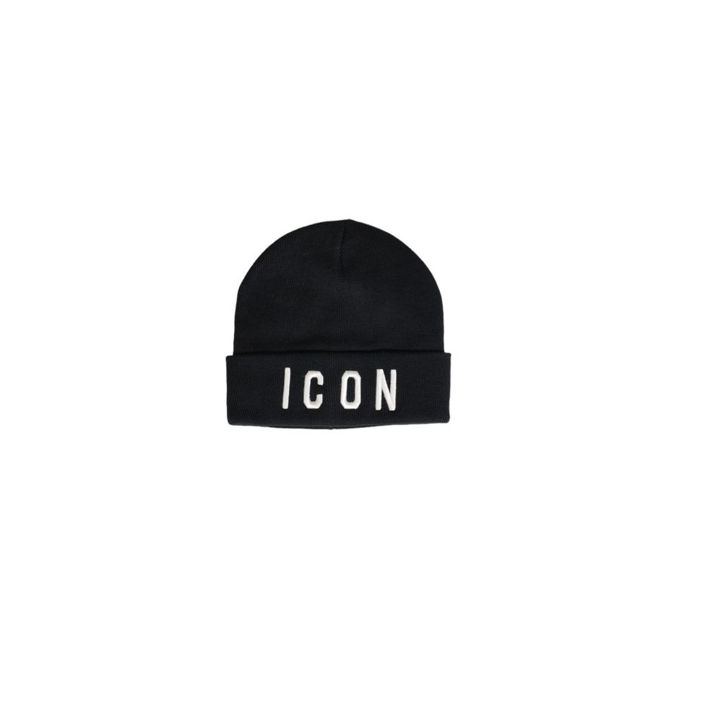 Icon Black Marabou Hats & Cap