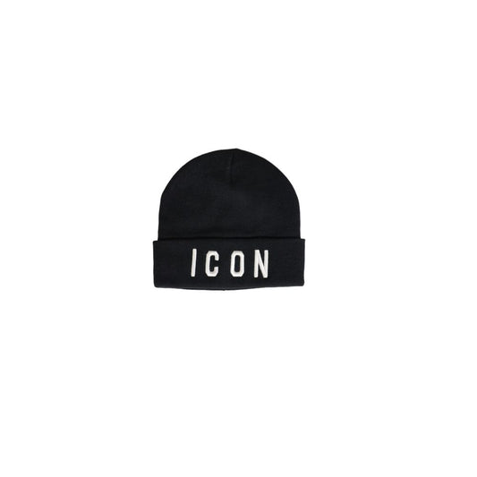 Icon Black Marabou Hats & Cap