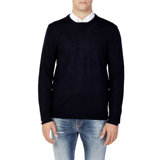Armani Exchange Modra volnena majica