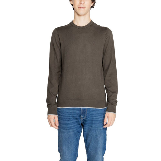 Armani Exchange Zelena bombažna majica