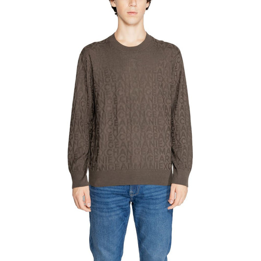 Armani Exchange Zelena majica iz viskoze