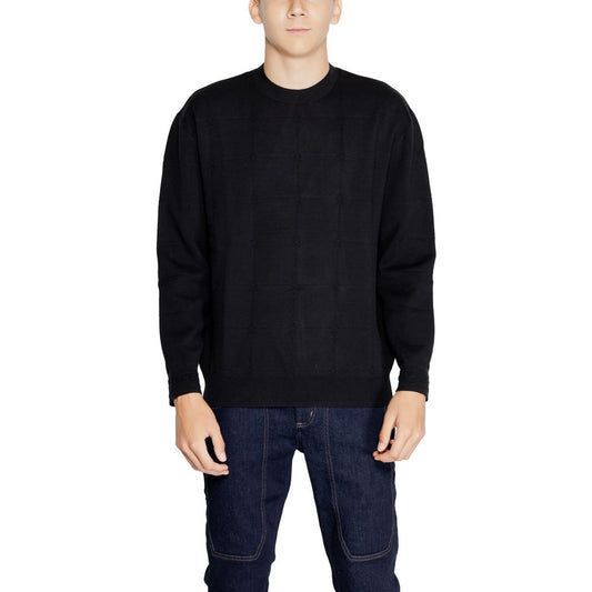 Armani Exchange Črna bombažna majica
