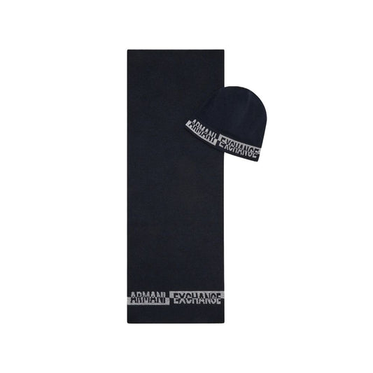 Armani Exchange Modri volneni šal