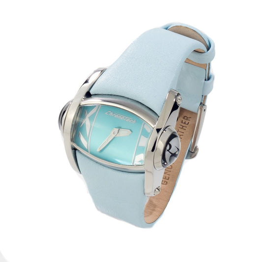 Modra usnjena ura Chronotech