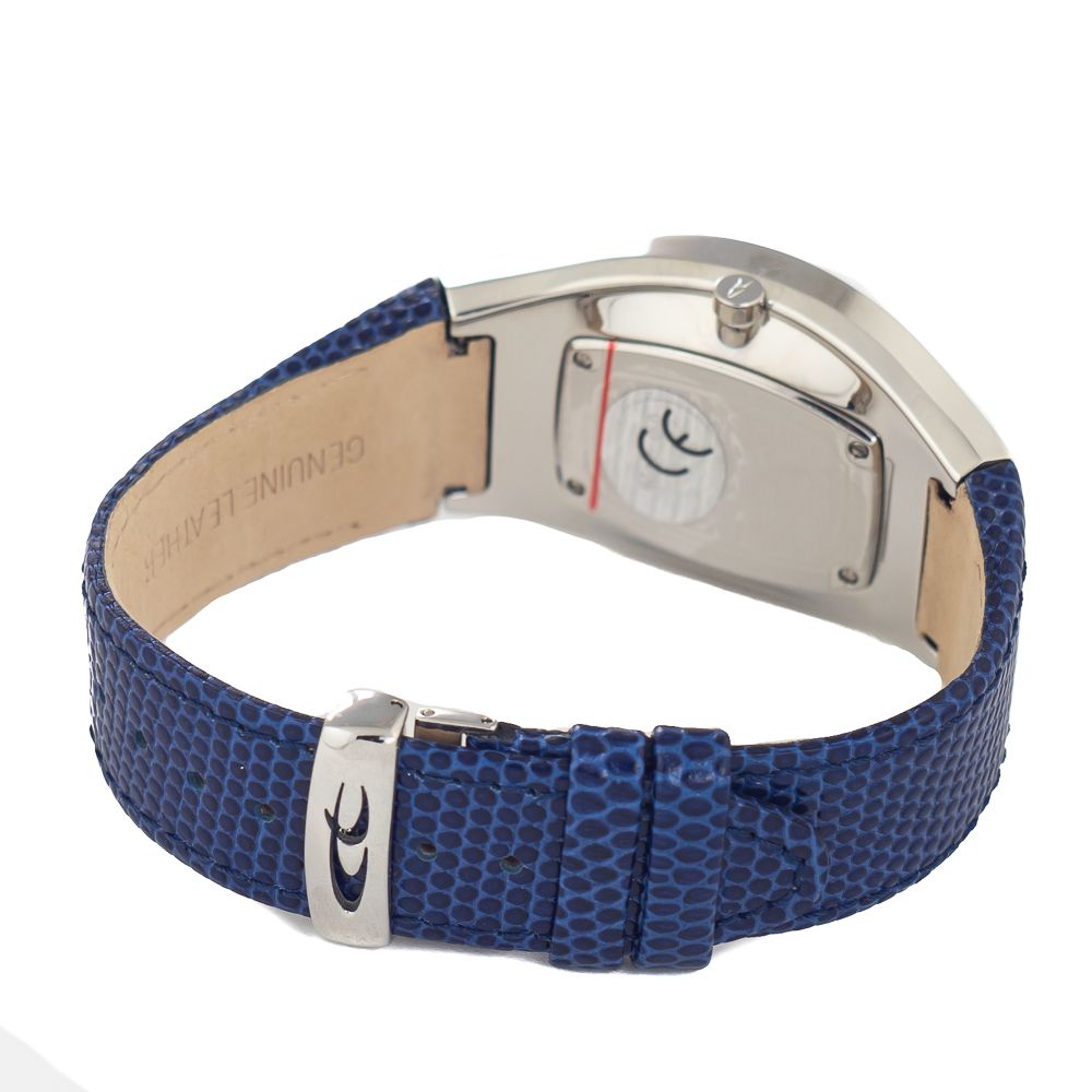 Modra usnjena ura Chronotech