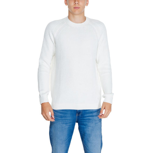 Calvin Klein Jeans Beli pulover iz organskega bombaža