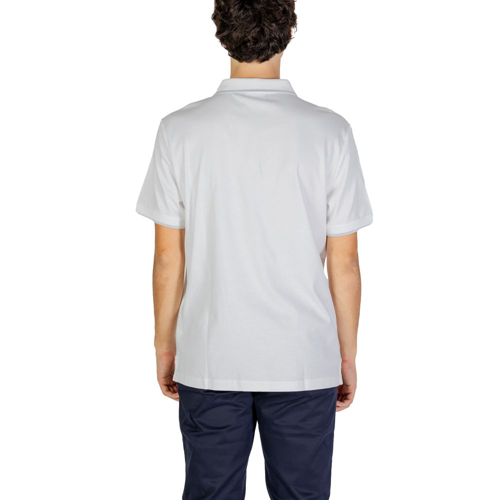 Calvin Klein Jeans Bela bombažna polo majica