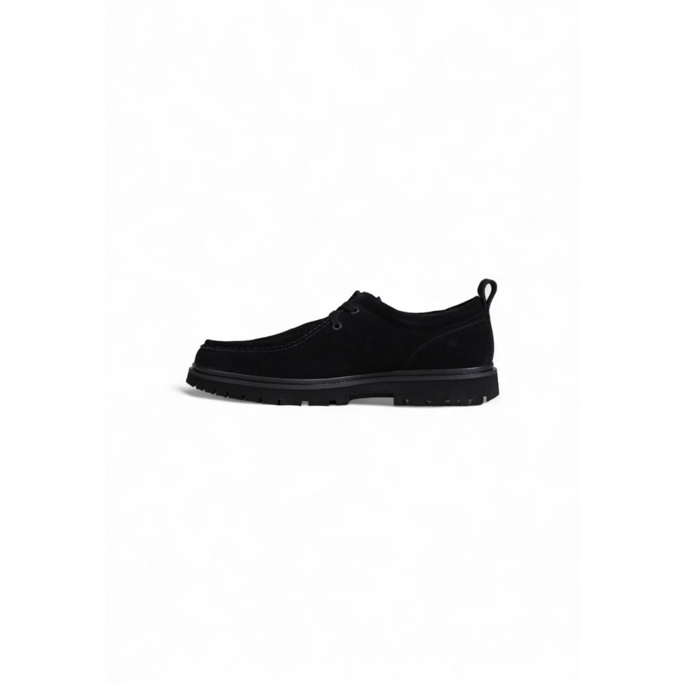 Calvin Klein Jeans Black Suede Leather Oxfords And Derby