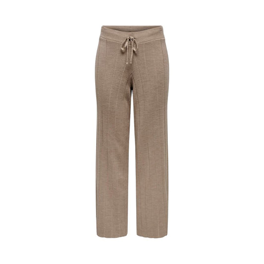 Only Beige Marabou Jeans & Pant