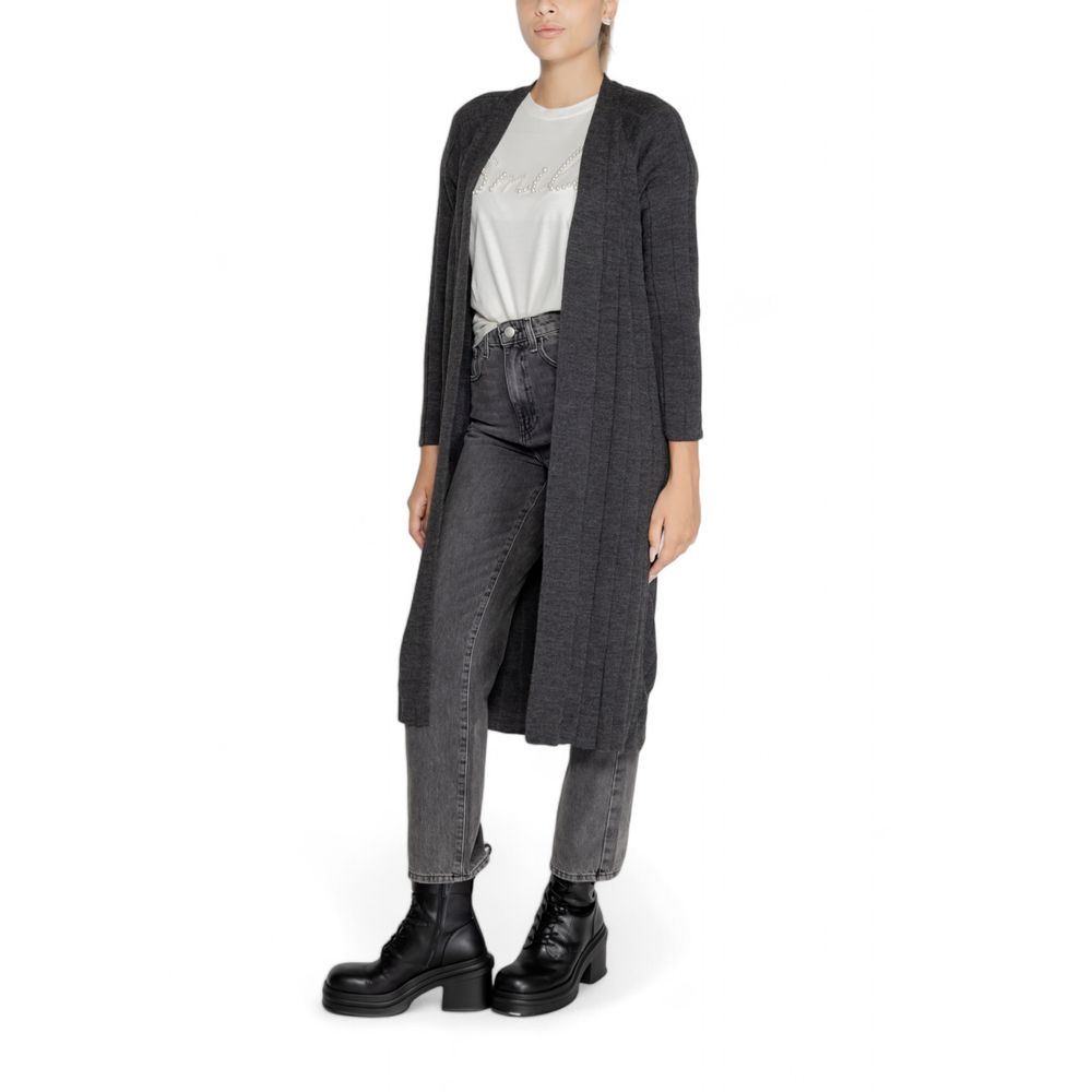 Only Gray Marabou Cardigan