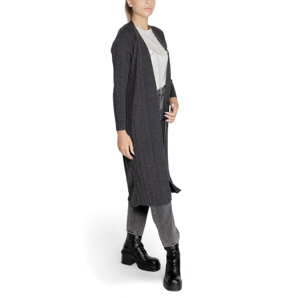 Only Gray Marabou Cardigan