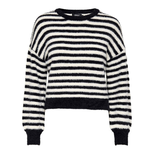 Only Black And White Marabou Tops & T-Shirt