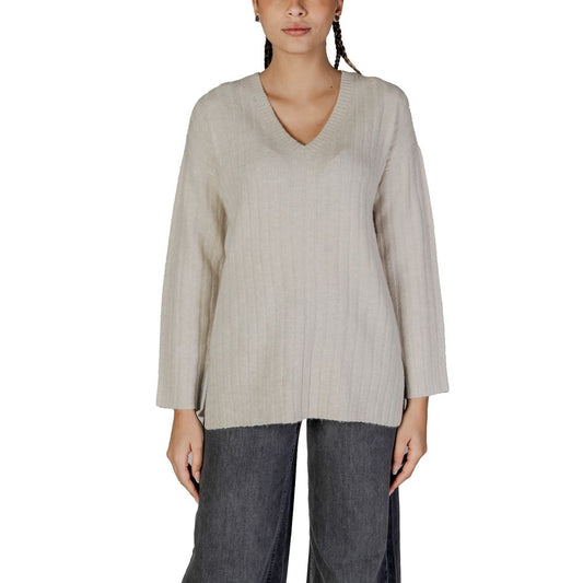Vila Clothes Beige Marabou Sweater