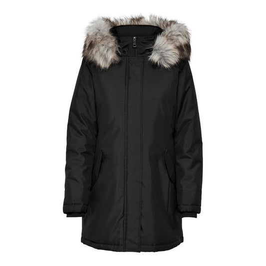 Only Black Polyester Parka