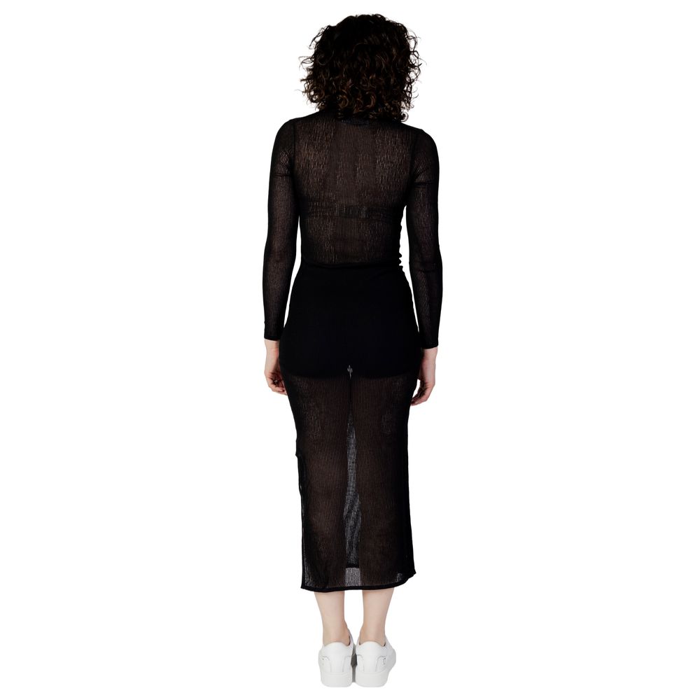 Calvin Klein Jeans Black Marabou Dress