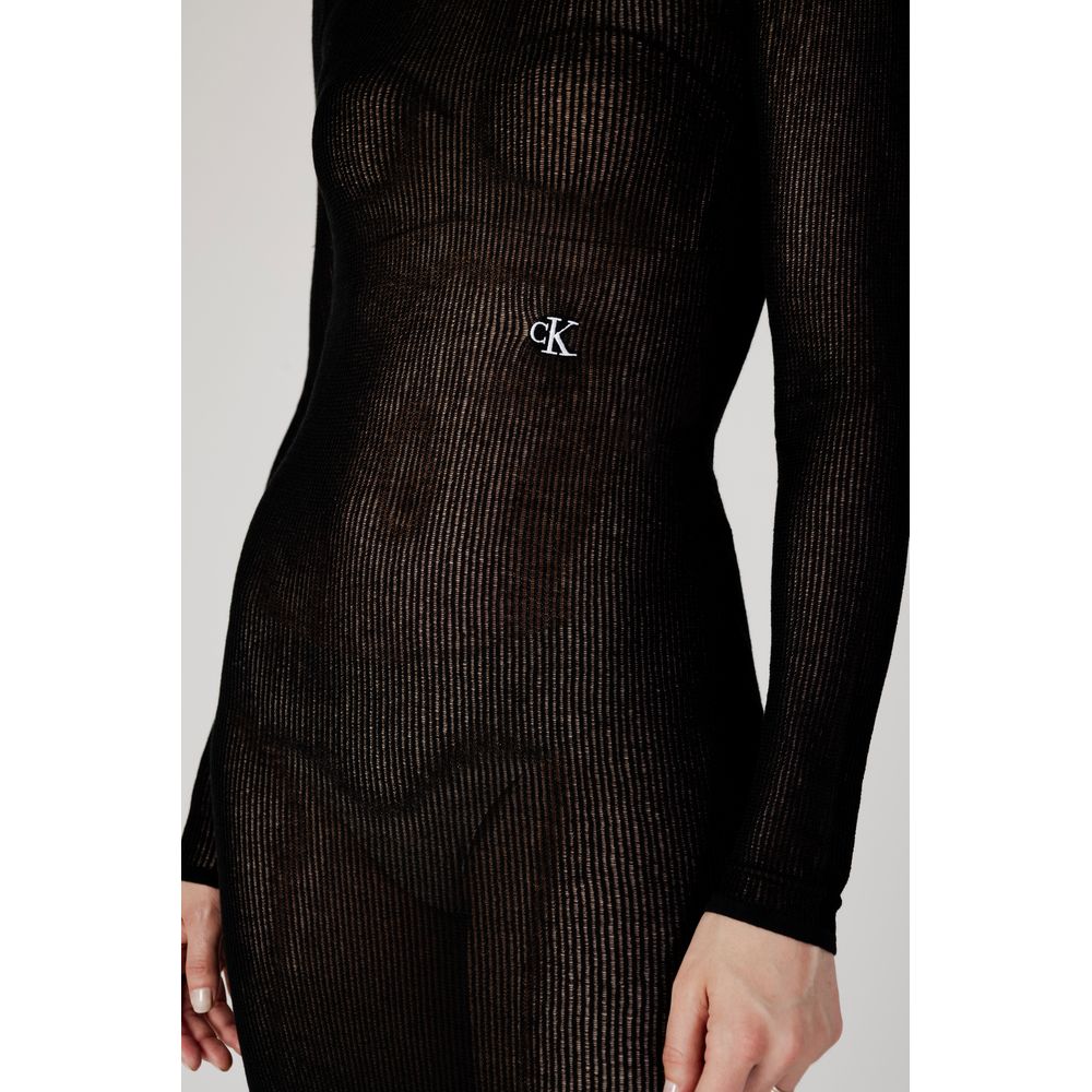 Calvin Klein Jeans Black Marabou Dress