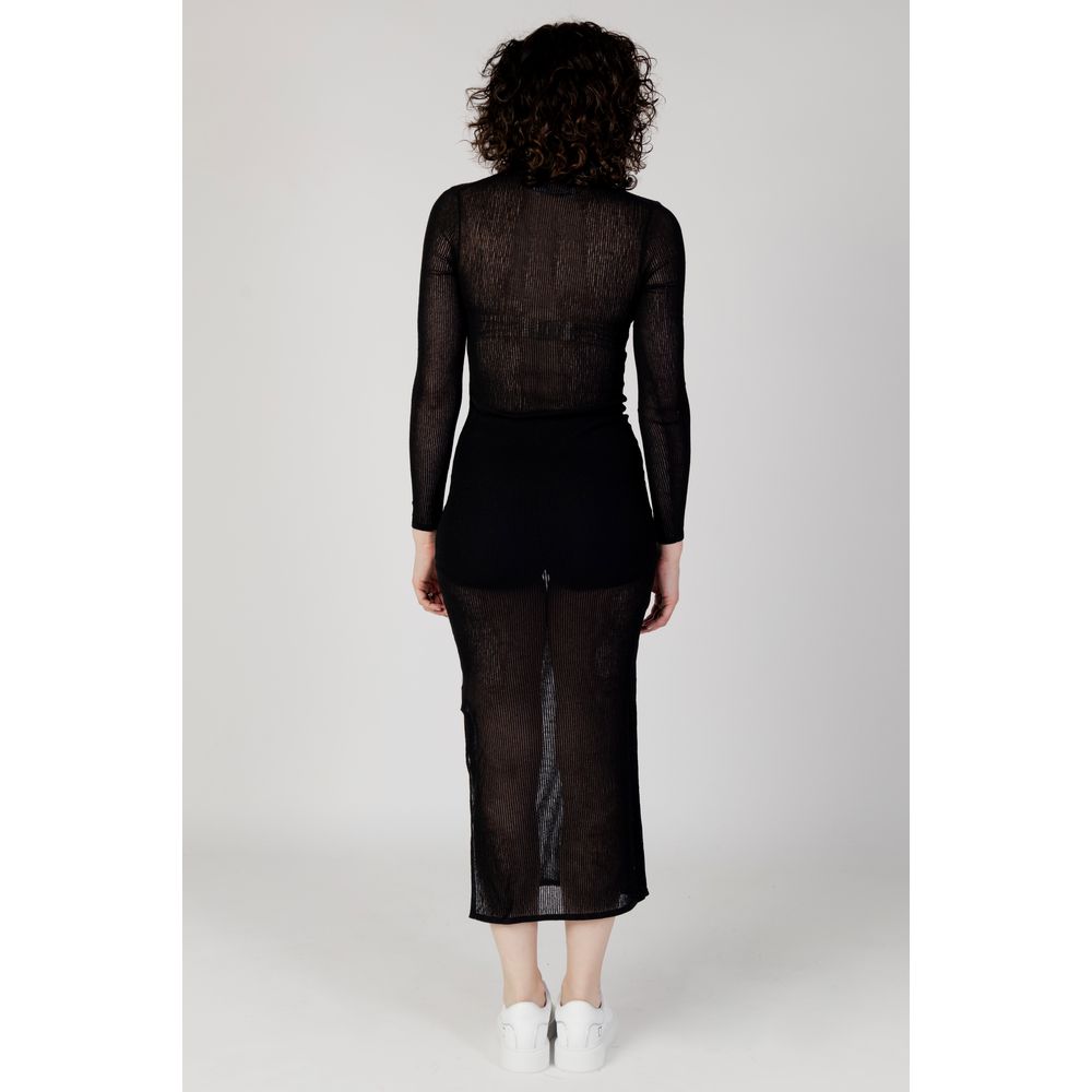Calvin Klein Jeans Black Marabou Dress
