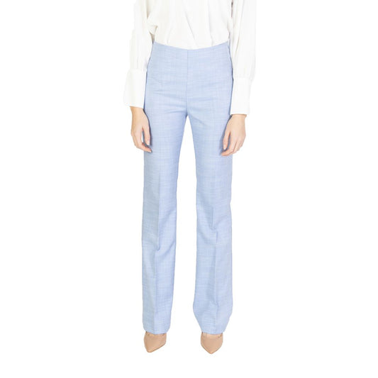 Sandro Ferrone Blue Viscose Pant