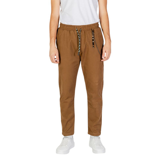 Gianni Lupo Brown Cotton Pant