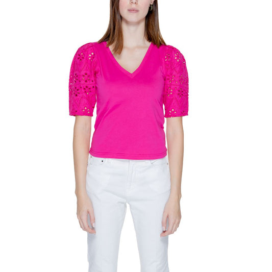 Morgan De Toi Pink Cotton T-Shirt