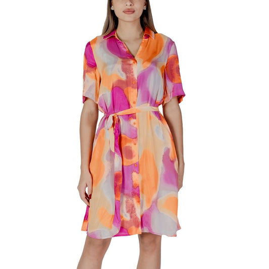B.Young Orange Cotton Midi