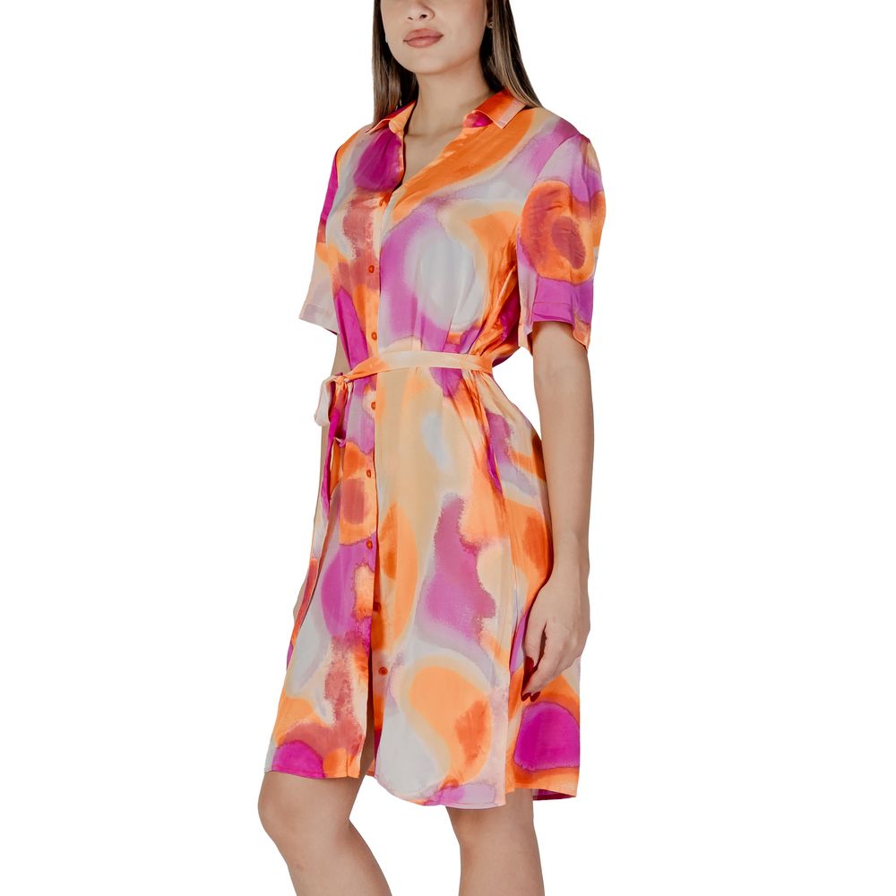 B.Young Orange Cotton Midi