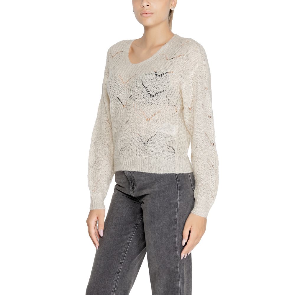 Jacqueline De Yong Cream Marabou Sweater