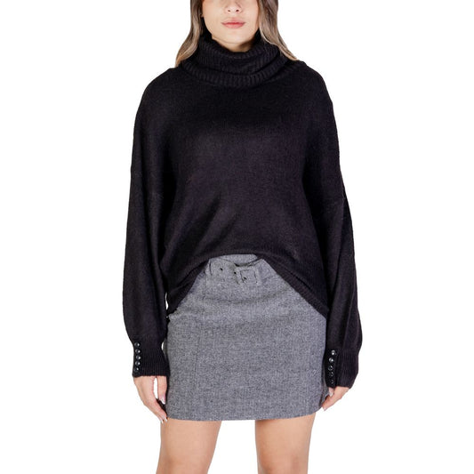 ICHI Black Marabou Sweater