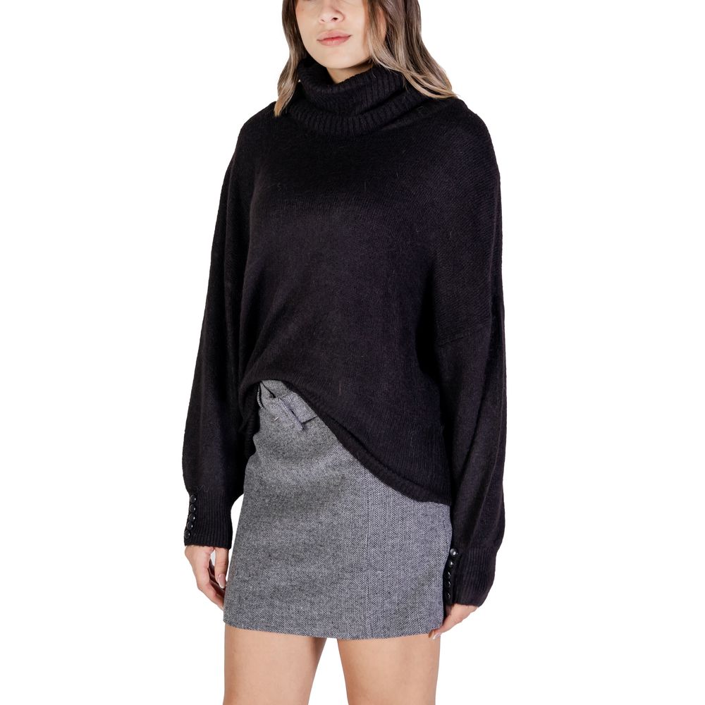 ICHI Black Marabou Sweater