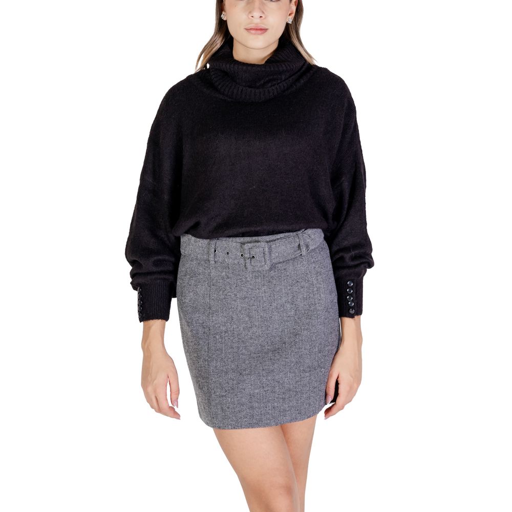 ICHI Black Marabou Sweater