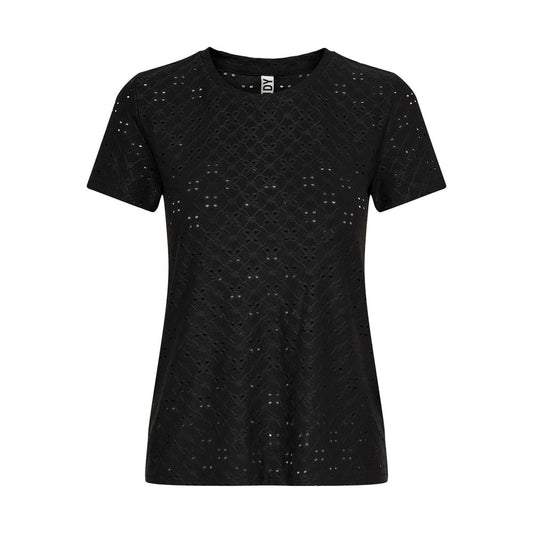 Jacqueline De Yong Black Polyester T-Shirt