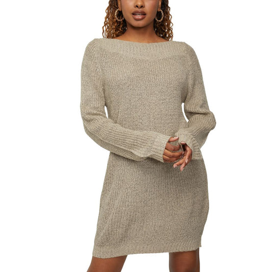 Jacqueline De Yong Beige Marabou Midi