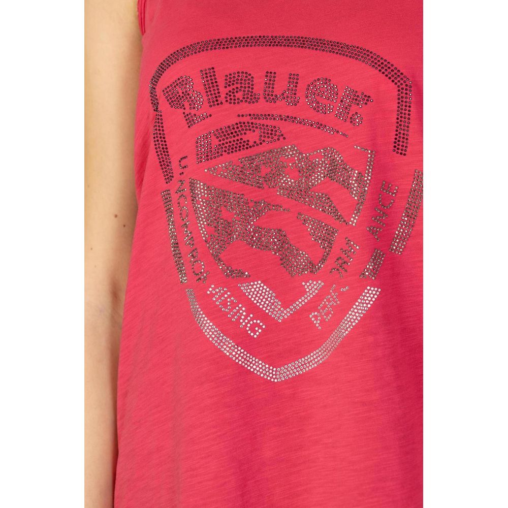 Blauer Rožnata bombažna majica in majica