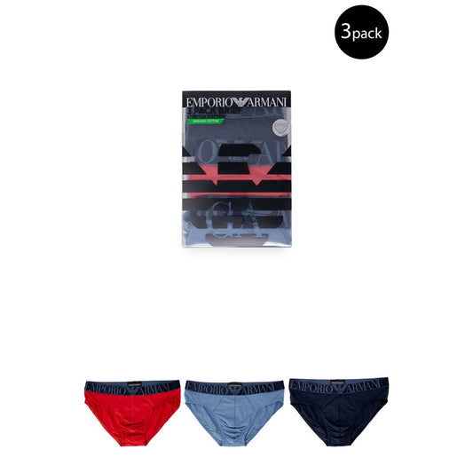 Emporio Armani Underwear Modro bombažno spodnje perilo