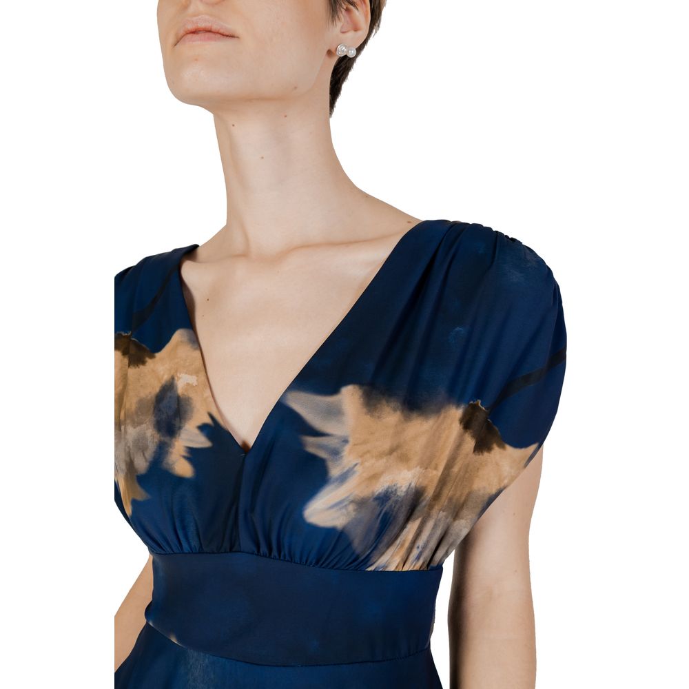 Rinascimento Blue Polyester Long